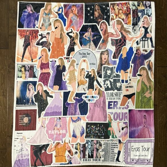 Taylor Swift Eras Tour Blanket, SUPER SOFT Boutique New 56in X 51in